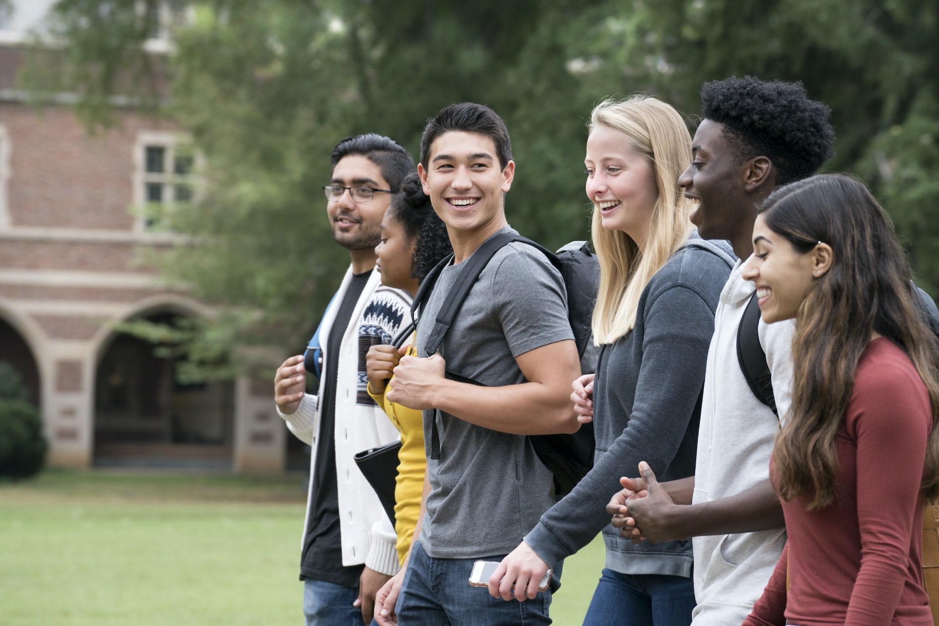 Students on campus